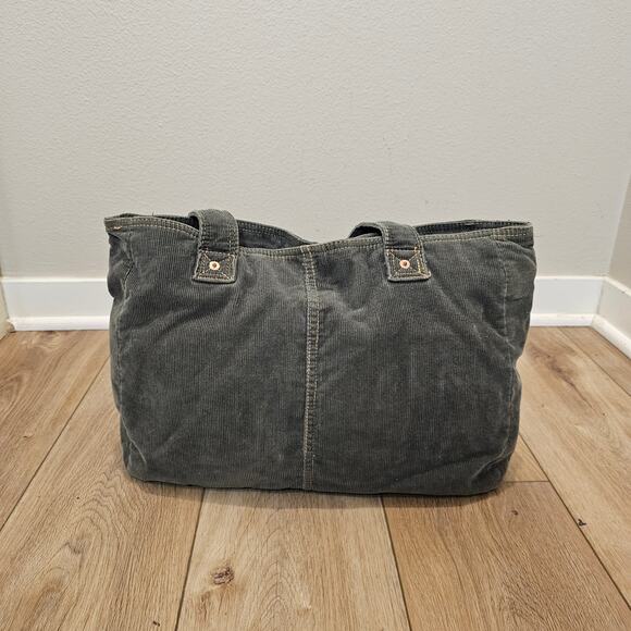 Levi's Army Green Corduroy Tote Shoulder Bag - Picture 2 of 7